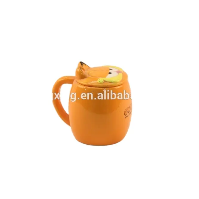 Grosir Mug Keramik Oranye Garfield Ukuran dan Bentuk Dapat Disesuaikan