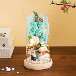 Bouquet éternel réaliste fait main haut de gamme personnalisé pour la Saint-Valentin, anniversaire, Noël, fête des Mères – Décoration florale et cadeau végétal - Product Image 2