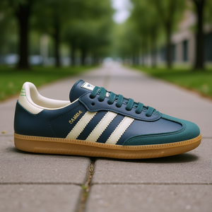 Zapatillas Deportivas Casuales Adidas Originals para Mujer, Estilo Caminata, Color Verde/Taupe, Parte Superior de Cuero, Transpirables, Punta Redonda, con Cordones - Product Image 2