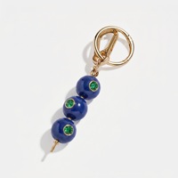 Pendentif de sac créatif de luxe fraise avocat, porte-clés fruit, breloques pour sacs, accessoires de bijoux, porte-clés DIY