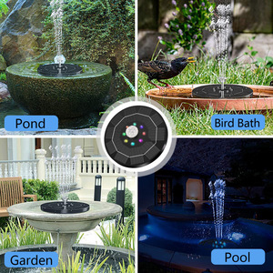 Fontaine solaire pompe à eau pour bain d'oiseaux kit de panneau solaire submersible pompes d'étang pour petit étang patio jardin <span class=keywords><strong>piscine</strong></span> extérieure lumière - Product Image 4