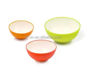 Promotional Food Grade PP Customized Round Fruit Snack Unbreakable Plastic Salad Bowl Lightweight Mixing bowls 4 pcs for camping