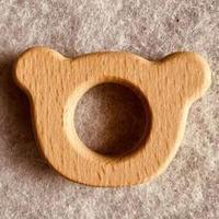 Jouets de dentition en bois pour bébé, anneau de dentition en bois naturel pour la douleur des bébés, vente en gros