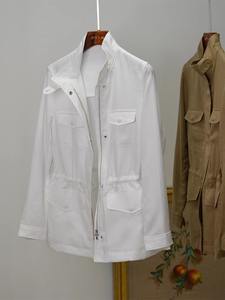 2025 <span class=keywords><strong>Trench</strong></span> Coat en lin d'été-Veste minimaliste décontractée surdimensionnée pour femmes pour les voyages en plein air - Product Image 3