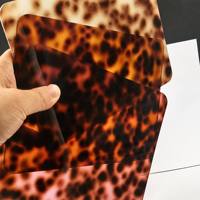 Edle Schildpatt-Leopardenmuster Acrylplatte Dekorative Plexiglasplatte für Möbel Hotel Ausstellung Geschenkbox Handwerk