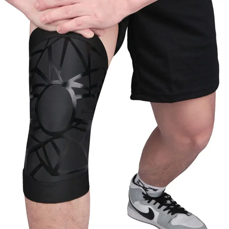 Genouillère personnalisée élastique de compression antidérapante basket-ball alpinisme sport manche de genou mince