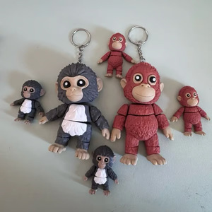 Punch Monkey <b>Keychain</b> Plush Toy Set 2 4 Inches Soft Key Accessories Gift - Product Image 1