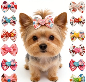 Accesorios para el Cabello de Perros, Lazos para la Cabeza de Mascotas, para el Día de San Valentín, para Perros Pequeños y Cachorros - Product Image 1