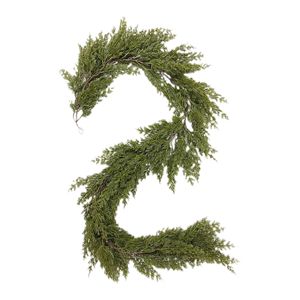 Dây leo cây xanh nhân tạo Giáng sinh, lá bách cao su mềm, lá Norfolk, vòng hoa thông giả thực tế cho Giáng sinh - Product Image 5