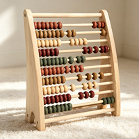 Outil d'apprentissage des mathématiques intemporel, jouet éducatif classique pour la maternelle, exploration du comptage, jouet Montessori, boulier en bois pour enfants de 2 ans et plus
