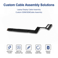 Kabel ICape 30Pin EDP 0.5mm hingga 1.0mm 100 Ohm Kabel Koaksial Mikro untuk Layar LCD Laptop