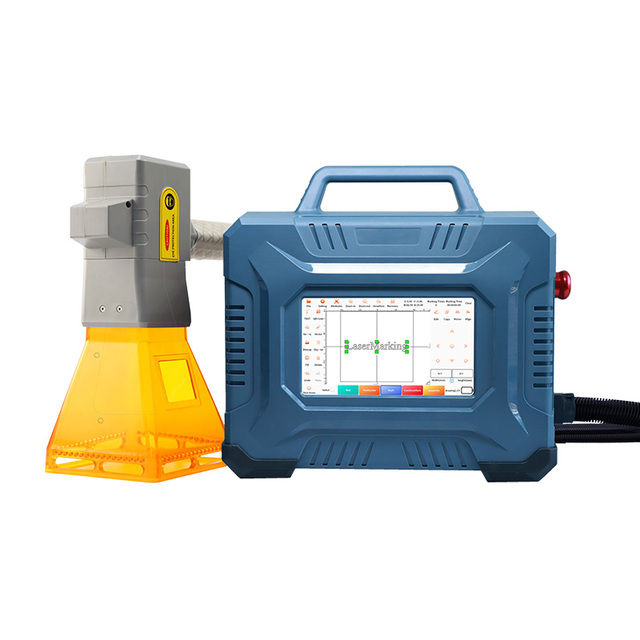 Portable Handheld Fiber Laser Marking Machine With 20W 30W Fiber Laser