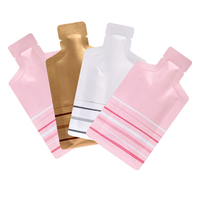 Sachets cosmétiques à fond plat pour échantillons, petits sacs en plastique pour le voyage, emballage de shampoing liquide