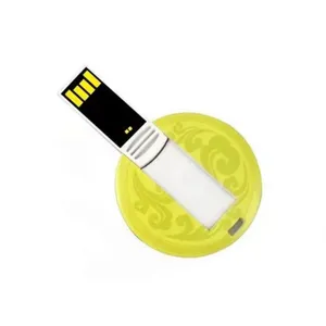 Custom logo plastic memory card super thin Mini Round Card Usb Flash Drives 512mb 1gb 4gb 8gb Usb Stick 64gb Pen drive 128GB