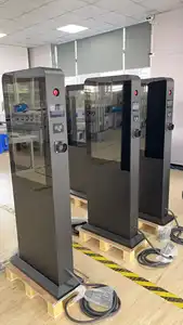 22KW44kw EV טעינת פרסומת מסך LCD טעינה ערימת מילטי שפה מטען מהיר type2 AC אפליקציה בקרת תחנת מטען לרכב