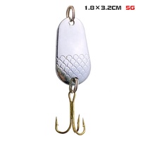 5g cuillère bionique appât perche leurre paillettes métal fer plaque crustacés motif pêche leurre Spinner