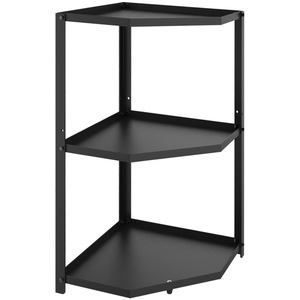 Estante de almacenamiento de cocina de <span class=keywords><strong>Metal</strong></span> multicapa, estante de fregadero de maceta de diseño Simple para el hogar con esquina triangular, unidad de almacenamiento de tres capas - Product Image 2