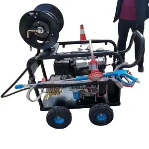 Machine à laver à jet d'eau haute pression 24HP moteur diesel 21L par min 350bar