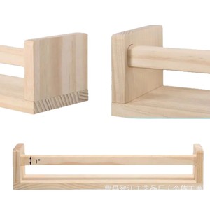 Cross-border wooden living room wall-mounted storage rack, solid wood wall storage rack, kitchen spice display rack - Product Image 5