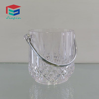 Seau à glace en acrylique transparent 2L pour bar KTV, seau à champagne, vin et bière en plastique