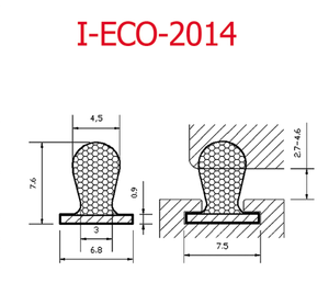 QL-69750 алюминиевая прокладка для дверей - Product Image 2