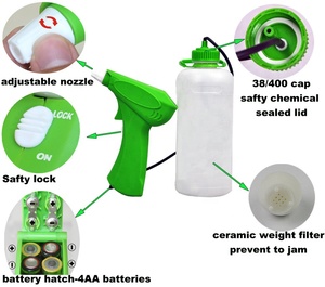 Pistola de Agua Multiusos de Plástico con Gatillo <span class=keywords><strong>para</strong></span> Control de Plagas y Cuidado del Césped - Product Image 2