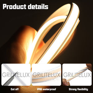 Tira de Luz LED de Neón Flexible de Alta Densidad, Difusión Uniforme, Resistente al Agua IP65, 320 LED/m, 3000K 4000K 6000K, DC24V FCOB COB - Product Image 2