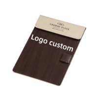 Pince magnétique pour bloc-notes A5 en cuir PU pour le menu du restaurant