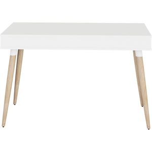 Alera Escritorio Escandinavo para Espacio de Trabajo, 47.24" X 23.62" X 29.53", Escritorio para Computadora Blanco/Madera Beige - Product Image 4