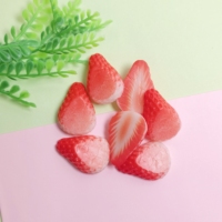 100 stuks gesimuleerde fruitschijfjes gesimuleerde aardbeienplakjes PVC fruitaccessoires poppen sprookjes tuinlandschap accessoires