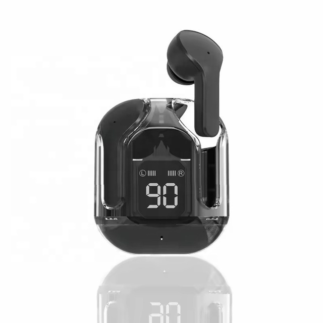Transparent Crystal Case Wireless TWS Air31 In-Ear Gaming Earphones Digital LED Display Touch Non-Noise Cancelling Headphones