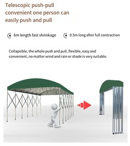 Auvent de rangement extérieur personnalisé, facilement déplaçable, extensible, coulissant, à pousser et à tirer, grande tente pliante - Product Image 6