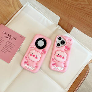 Étui de téléphone en silicone mignon de dessin animé de cochon pour S25 <span class=keywords><strong>ultra</strong></span> S24ultra - Product Image 2