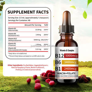 OEM 비타민 B 복합 비타민 <span class=keywords><strong>B12</strong></span> + B6 설하 보충제 면역 및 에너지 대사를 위해 <span class=keywords><strong>B12</strong></span> B6 <span class=keywords><strong>B1</strong></span> 을 포함한 올인원 액체 방울 - Product Image 3