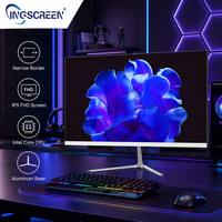 Computadora de Escritorio Todo en Uno INGSCREEN, Pantalla FHD de 24 Pulgadas, Core I3 I5 I7, Computadora Todo en Uno para Juegos con Orificio Antirrobo