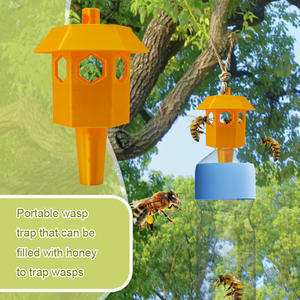 Piège à abeilles jaunes en plastique en gros, lutte antiparasitaire efficace pour éliminer les guêpes, décoration de patio extérieur - Product Image 3