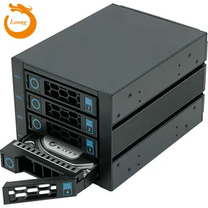 4 bays hot swap Storage 3.5"/2.5" Hard disk drive Enclosure cage SAS SATA3 3 optical drive positions to 4 HDD 12G modul case box