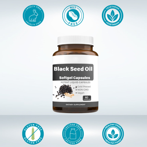 Kapsul Softgel minyak biji hitam Label pribadi untuk kesehatan kulit kapsul minyak biji Jinten hitam murni - Product Image 4