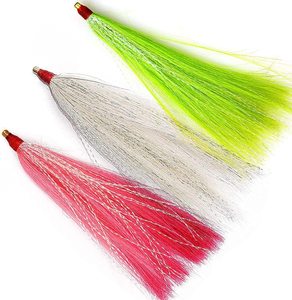 Señuelos de pesca Bucktail Teasers Fluke Rig Teaser Señuelos Aparejos de pesca de agua salada Gear Verde/Rosa/Beige Colores <span class=keywords><strong>B10</strong></span> - Product Image 6