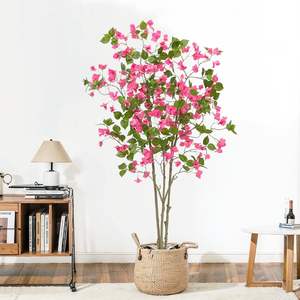Arbre artificiel de <span class=keywords><strong>bougainvillier</strong></span>, arbre floral <span class=keywords><strong>en</strong></span> soie artificielle, plante de <span class=keywords><strong>bougainvillier</strong></span> avec des fleurs dans un <span class=keywords><strong>pot</strong></span> <span class=keywords><strong>en</strong></span> plastique pour la décoration de la maison, du bureau et du jardin - Product Image 3