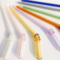 Pailles à boire en verre borosilicate de haute qualité, fabriquées à la main, réutilisables, résistantes à la chaleur, écologiques, accessoires de bar, lait, jus