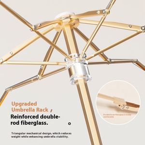 Parapluie compact portable double usage pour femme, soleil et pluie, couleur fraîche, en plastique, semi-automatique, style capsule - Product Image 3