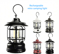 Lampe de camping rechargeable, lampe de camping rétro, lampe étanche longue portée, lampe de tente, lampe d'ambiance LED, lampe rétro style cheval