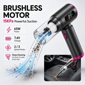 Aspiradora Inalámbrica Portátil para Auto de 15KPa, 65W, 2 en 1, con Función de Soplador, 2/3 Velocidades, 7 Accesorios, OEM ODM - Product Image 1