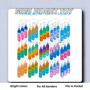 Mini Giocattolo Sensoriale Popolare in Silicone, Portachiavi Antistress con Bolle da Schiacciare, Unisex, per Bambini dai 14 Anni in su, Gadget per Feste - Product Image 2