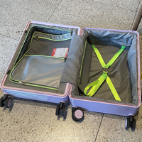 Valise à bagages avec une large poignée continuer avec serrure approuvée par la TSA sac de voyage léger avec roues pivotantes valise PC