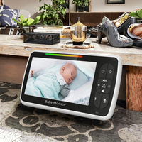 Caméra de surveillance pour bébé HD 6,5 pouces avec capteur d'image CMOS, moniteur pour bébé