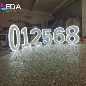 LEDA Stand Can Hang Acrylic Led Neon <b>Sign</b> Custom Party Wall Decoration <b>Lets</b> Party Neon Number Light Up Led Letter Light - Product Image 1