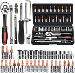 Inch Ratchet Wrench Set Metric Hex Bit <b>Socket</b> Set Mechanic Tool Kits for Auto Repair Vehicle Tools - Product Image 1