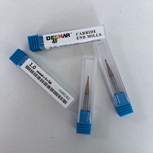 ดอกกัดโซลิดคาร์ไบด์เคลือบ AlTin สำหรับงานกัดเฉือน 4F 1.0 MM4X3X50 ขนาด 2-4 - Product Image 2